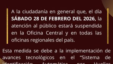 COMUNICADO IMPORTANTE PARA LA CIUDADANÍA.